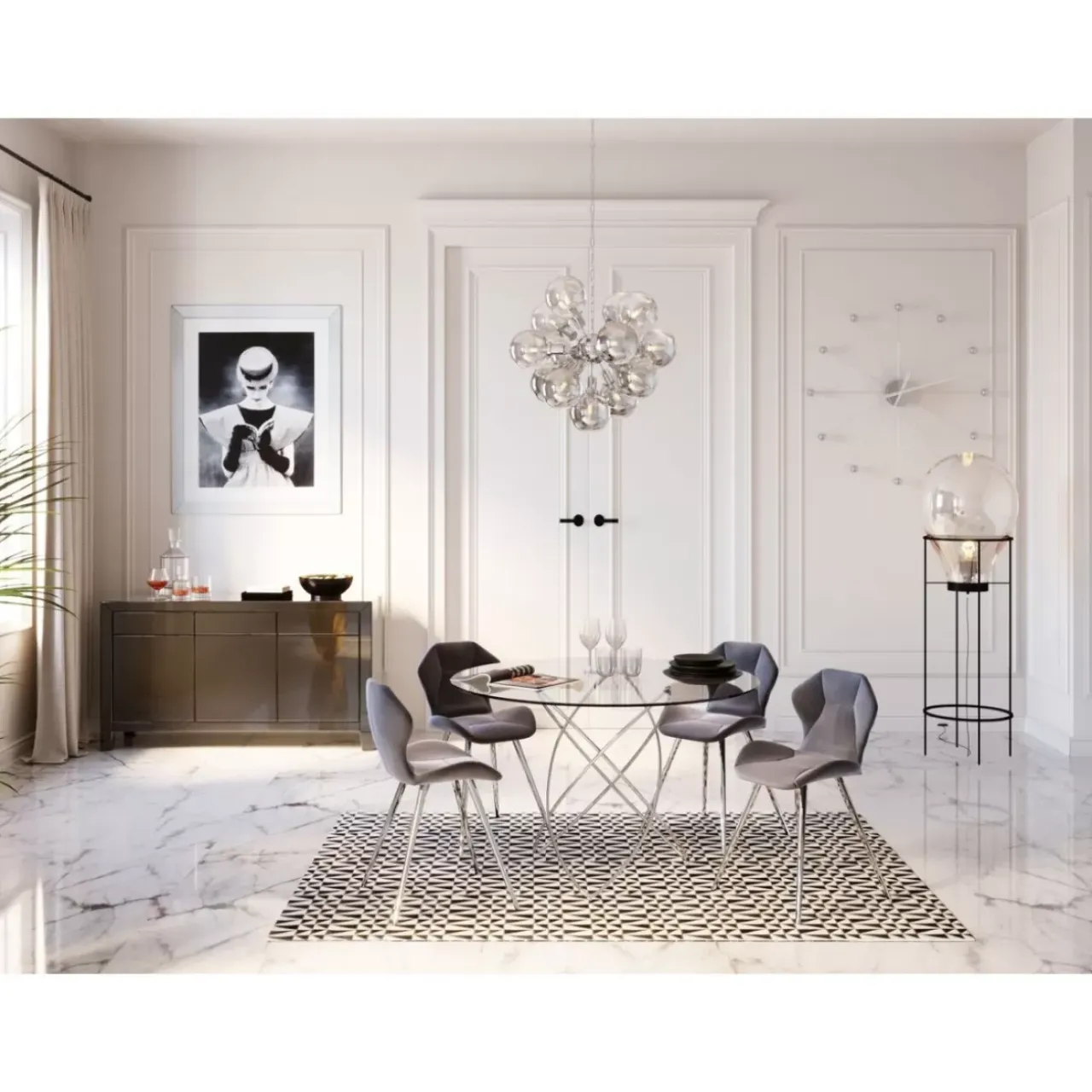 Steh & Bodenleuchten|KARE Design Stehleuchte Pear Frame Schwarz 158