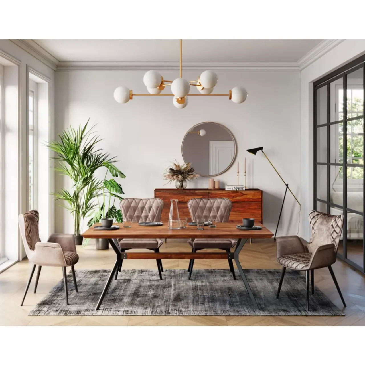 Stühle|KARE Design Stuhl Black Marshall Velvet Grau