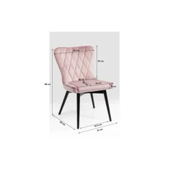 Stühle|KARE Design Stuhl Black Marshall Velvet Rose