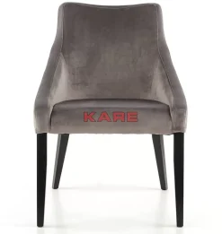 Stühle|KARE Design Stuhl Black Mode Velvet Grau
