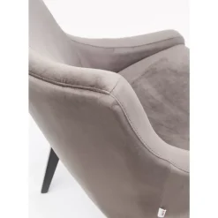 Stühle|KARE Design Stuhl Black Mode Velvet Grau