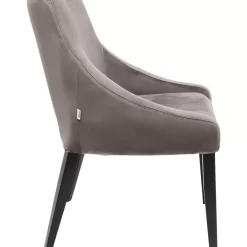 Stühle|KARE Design Stuhl Black Mode Velvet Grau