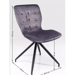 Stühle|KARE Design Stuhl Butterfly Dark Grau