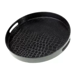 Geschirr & Tischaccessoires|KARE Design Tablett In Schlangenoptik Schwarz