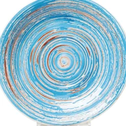 Geschirr & Tischaccessoires|KARE Design Teller Swirl Blau O19Cm