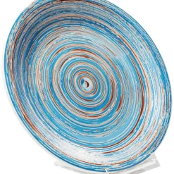Geschirr & Tischaccessoires|KARE Design Teller Swirl Blau O19Cm