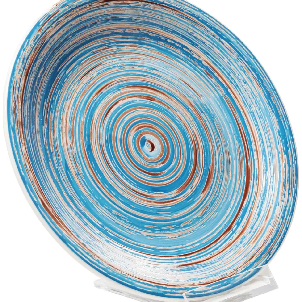 Geschirr & Tischaccessoires|KARE Design Teller Swirl Blau O19Cm