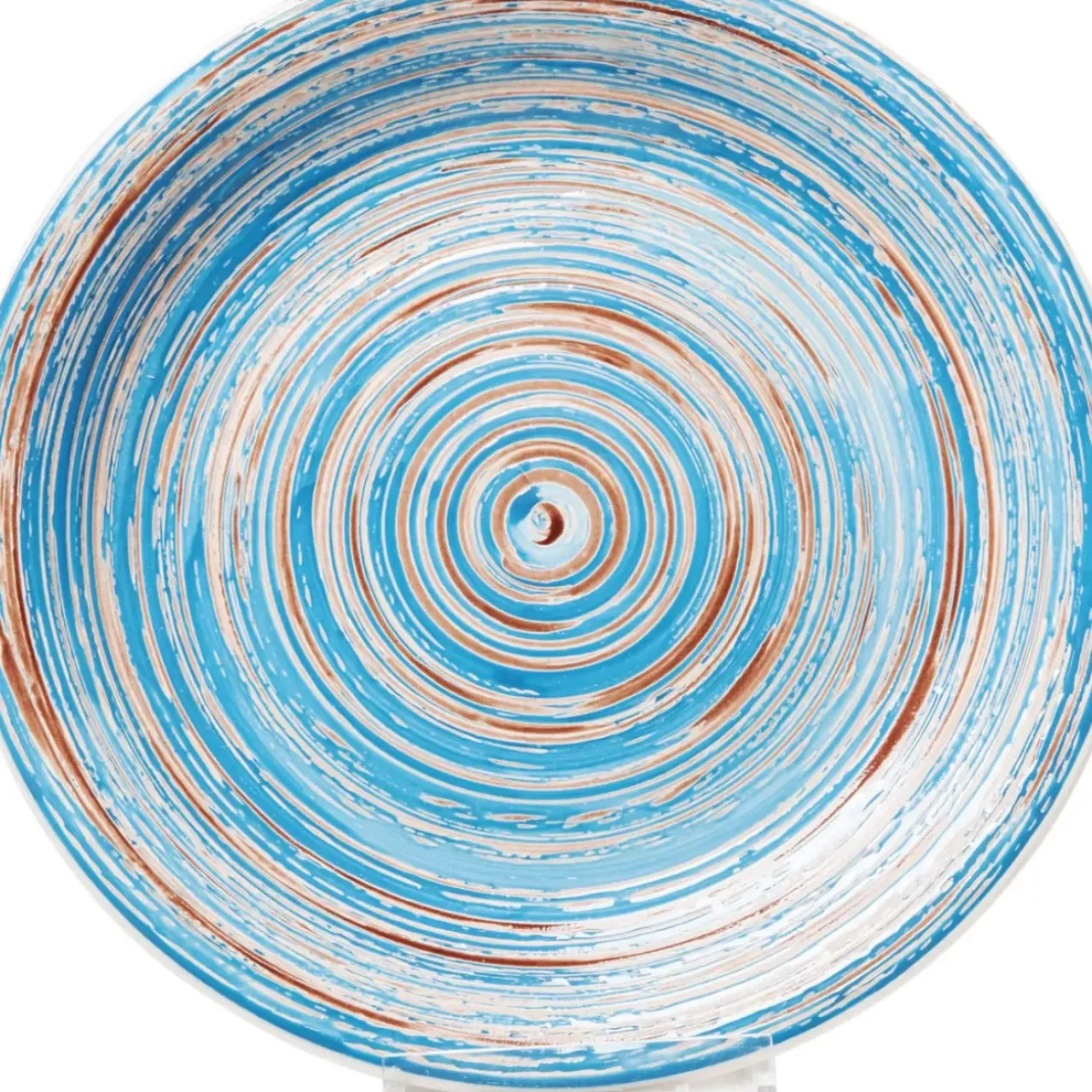 Geschirr & Tischaccessoires|KARE Design Teller Swirl Blau O27Cm