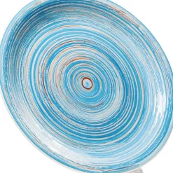 Geschirr & Tischaccessoires|KARE Design Teller Swirl Blau O27Cm