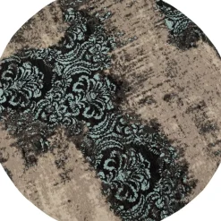Teppiche|KARE Design Teppich Kelim Ornament Turkis O200Cm