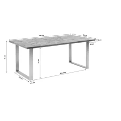 Tische|KARE Design Tisch Parquet Messing 180X90