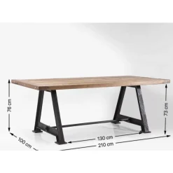 Tische|KARE Design Tisch Railway Unikat 210X100Cm