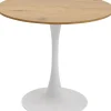 Tische|KARE Design Tisch Schickeria Eichenoptik Weis O80Cm