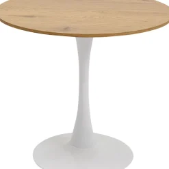 Tische|KARE Design Tisch Schickeria Eichenoptik Weis O80Cm