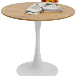 Tische|KARE Design Tisch Schickeria Eichenoptik Weis O80Cm