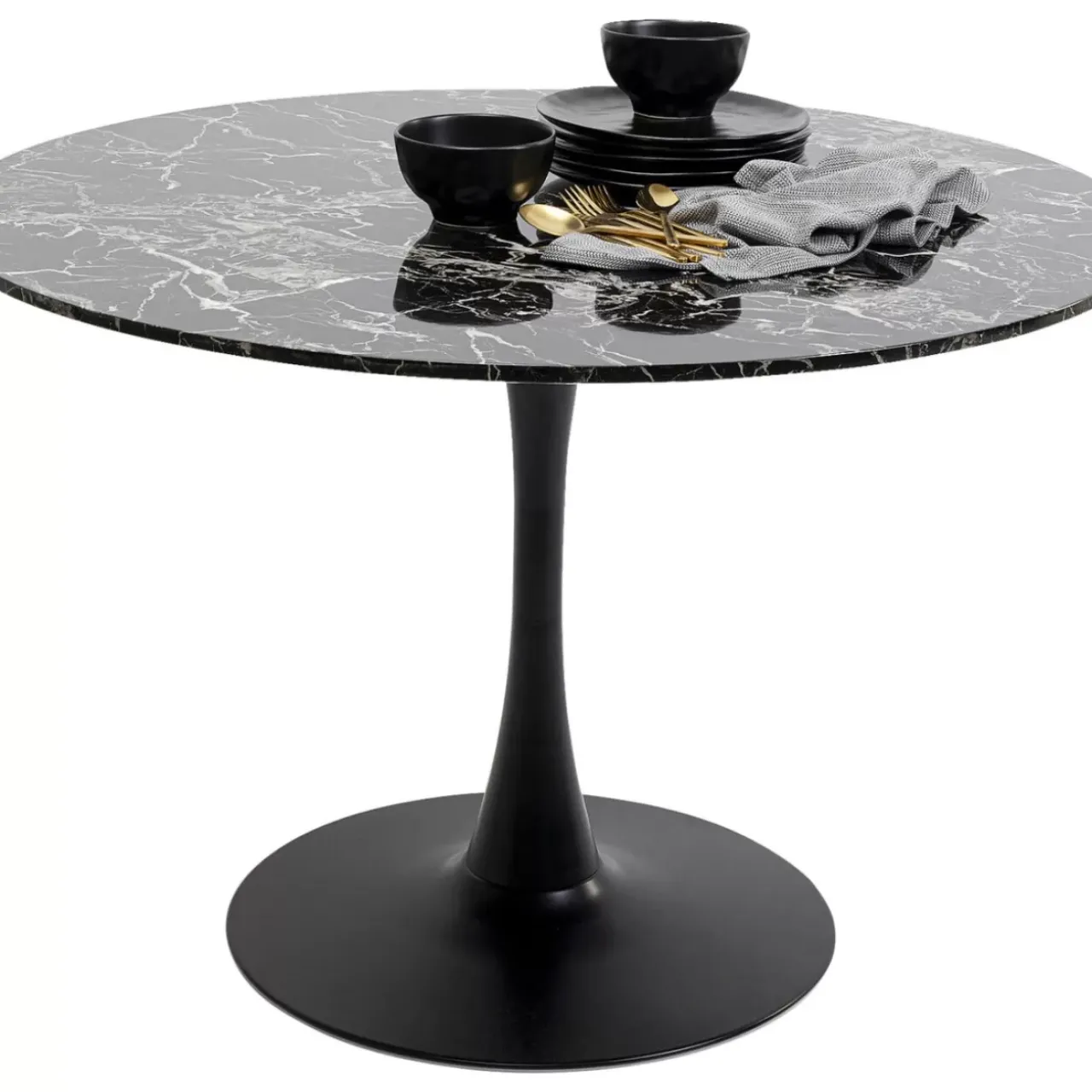 Tische|KARE Design Tisch Schickeria Marmor Schwarz O110Cm