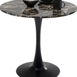 Tische|KARE Design Tisch Schickeria Marmor Schwarz O80Cm