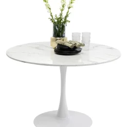 Tische|KARE Design Tisch Schickeria Marmor Weis O110Cm