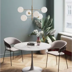 Tische|KARE Design Tisch Schickeria Marmor Weis O110Cm