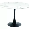 Tische|KARE Design Tisch Schickeria Marmor Weis Schwarz O110Cm