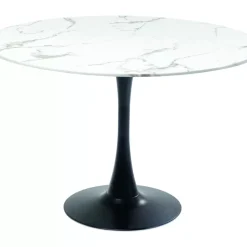 Tische|KARE Design Tisch Schickeria Marmor Weis Schwarz O110Cm