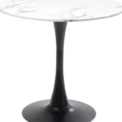 Tische|KARE Design Tisch Schickeria Marmor Weis Schwarz O80Cm