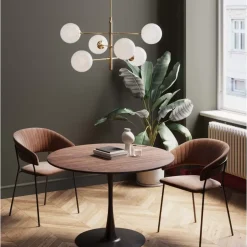 Tische|KARE Design Tisch Schickeria Walnuss Schwarz O110Cm