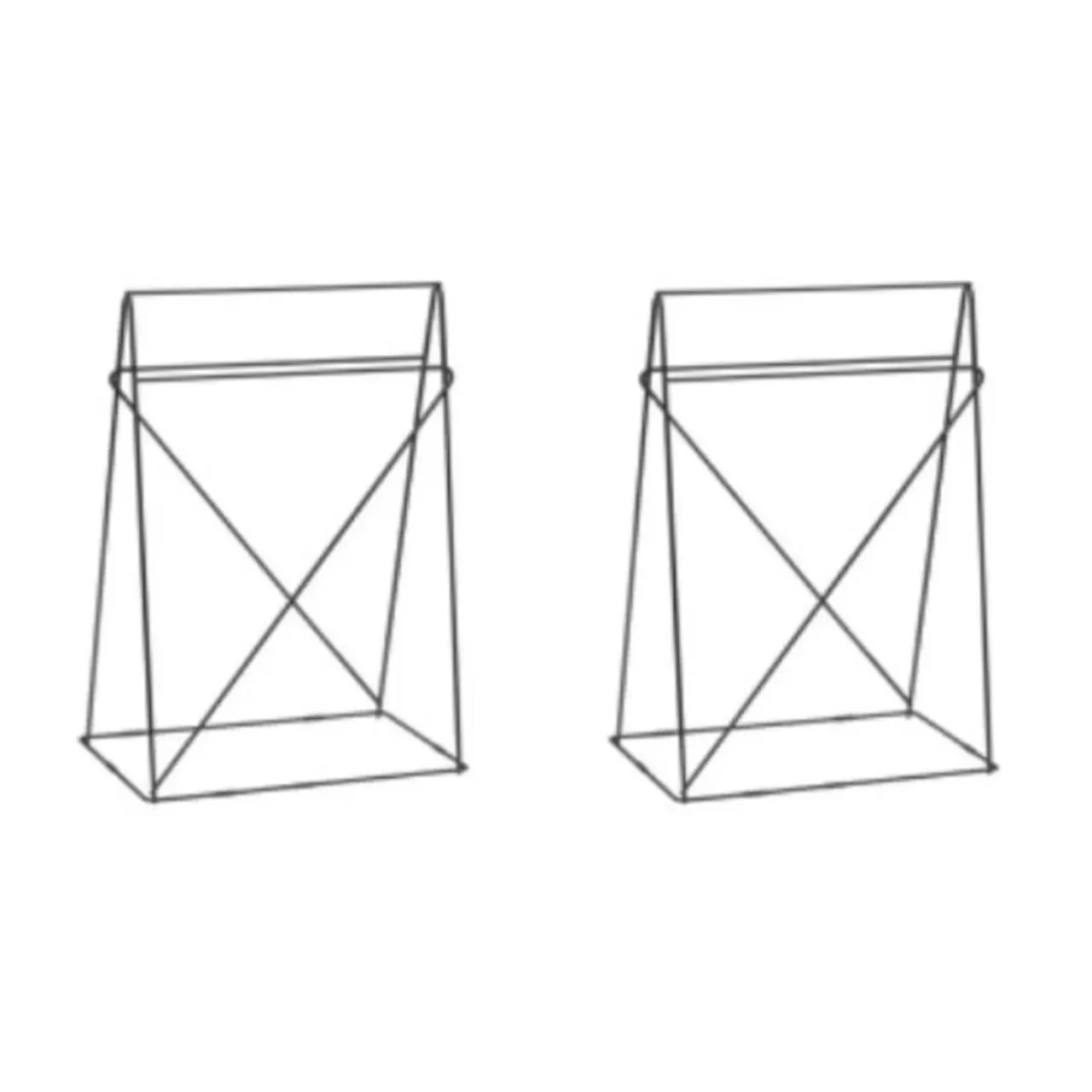 Tische|KARE Design Tischbock Polar (Paar) Schwarz 31X49Cm