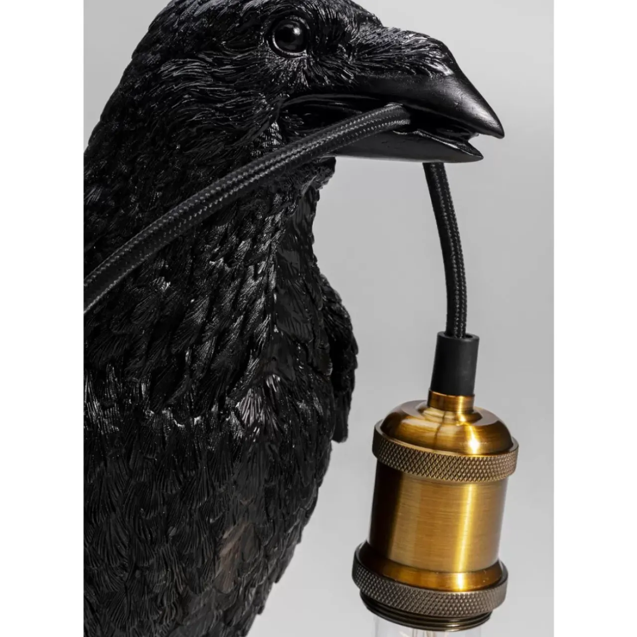 Tischleuchten|KARE Design Tischleuchte Animal Crow Matt Schwarz