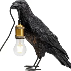 Tischleuchten|KARE Design Tischleuchte Animal Crow Matt Schwarz