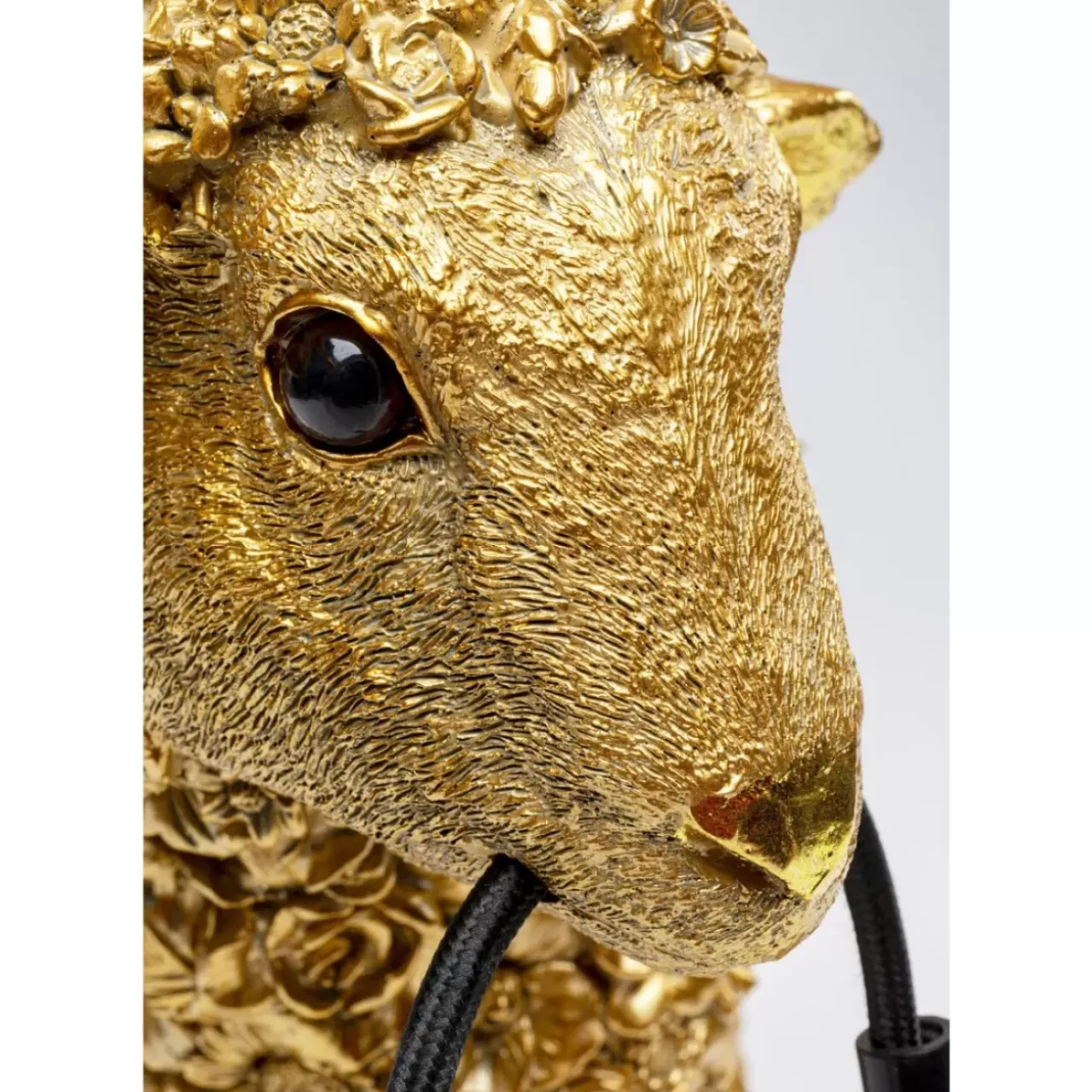 Tischleuchten|KARE Design Tischleuchte Animal Flower Sheep Gold 36Cm