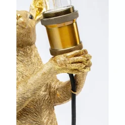 Tischleuchten|KARE Design Tischleuchte Animal Kangaroo Gold 46Cm
