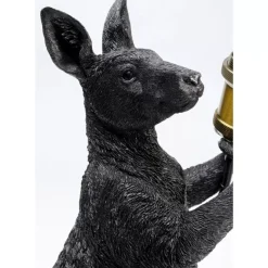 Tischleuchten|KARE Design Tischleuchte Animal Kangaroo Schwarz Matt 46Cm
