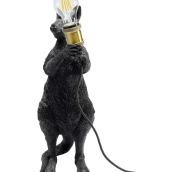 Tischleuchten|KARE Design Tischleuchte Animal Kangaroo Schwarz Matt 46Cm