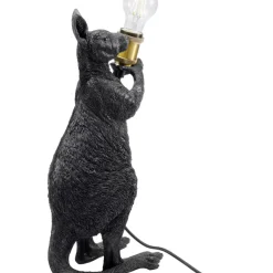Tischleuchten|KARE Design Tischleuchte Animal Kangaroo Schwarz Matt 46Cm