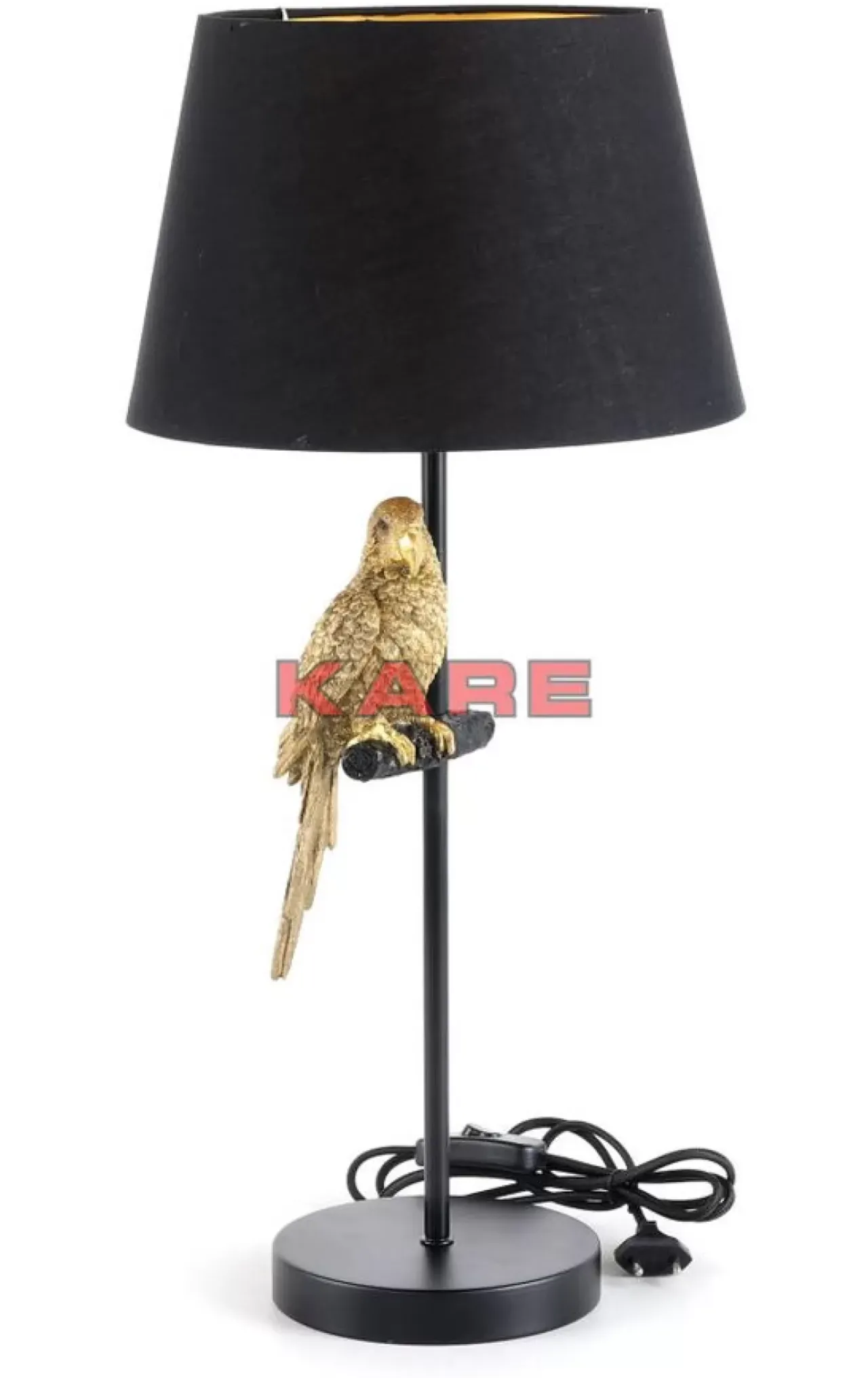 Tischleuchten|KARE Design Tischleuchte Animal Parrot Gold 56Cm