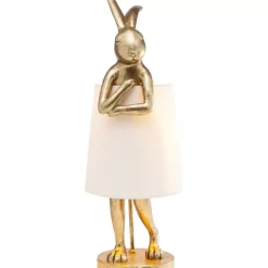 Tischleuchten|KARE Design Tischleuchte Animal Rabbit Gold 68Cm