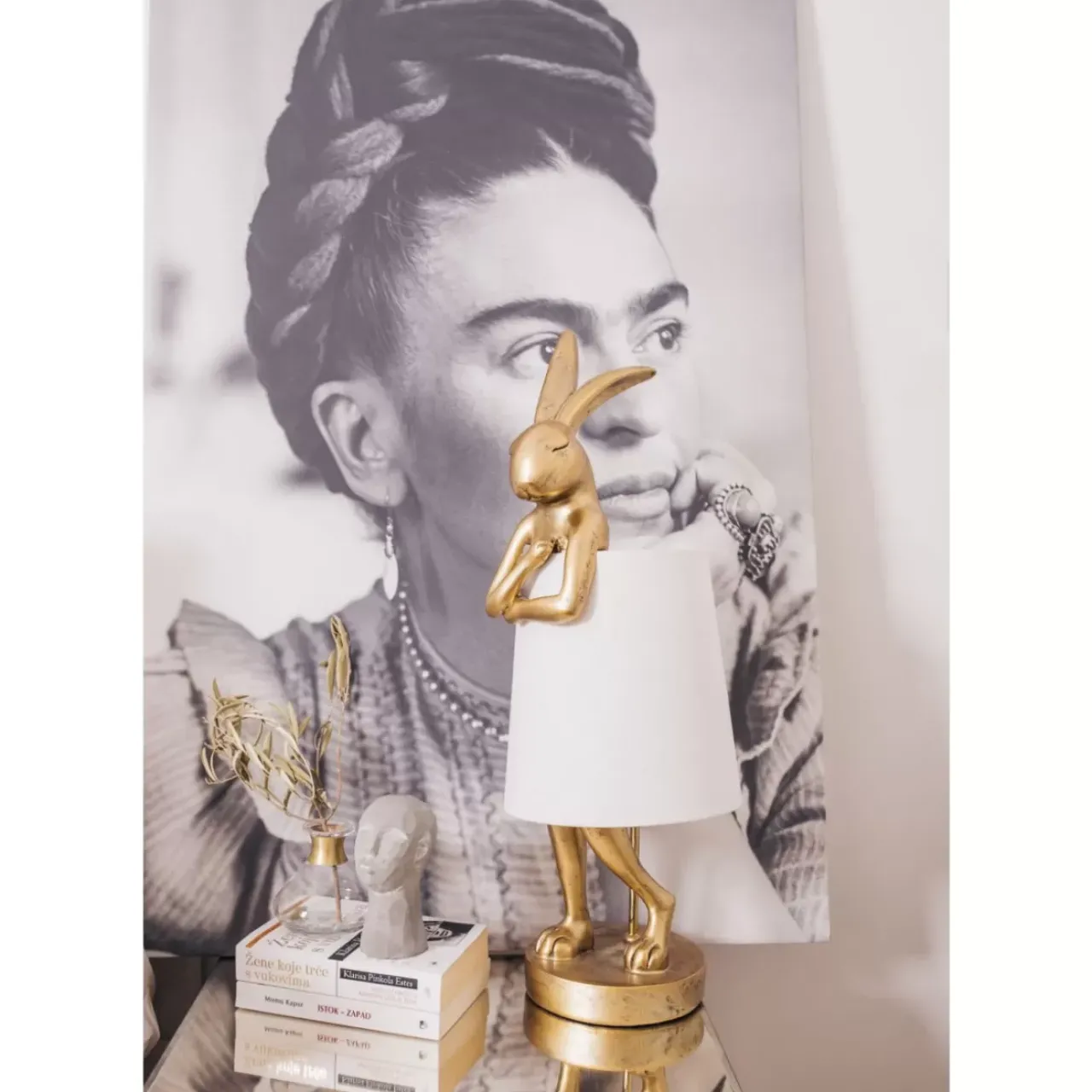 Tischleuchten|KARE Design Tischleuchte Animal Rabbit Gold 68Cm