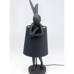 Tischleuchten|KARE Design Tischleuchte Animal Rabbit Matt Schwarz 68Cm