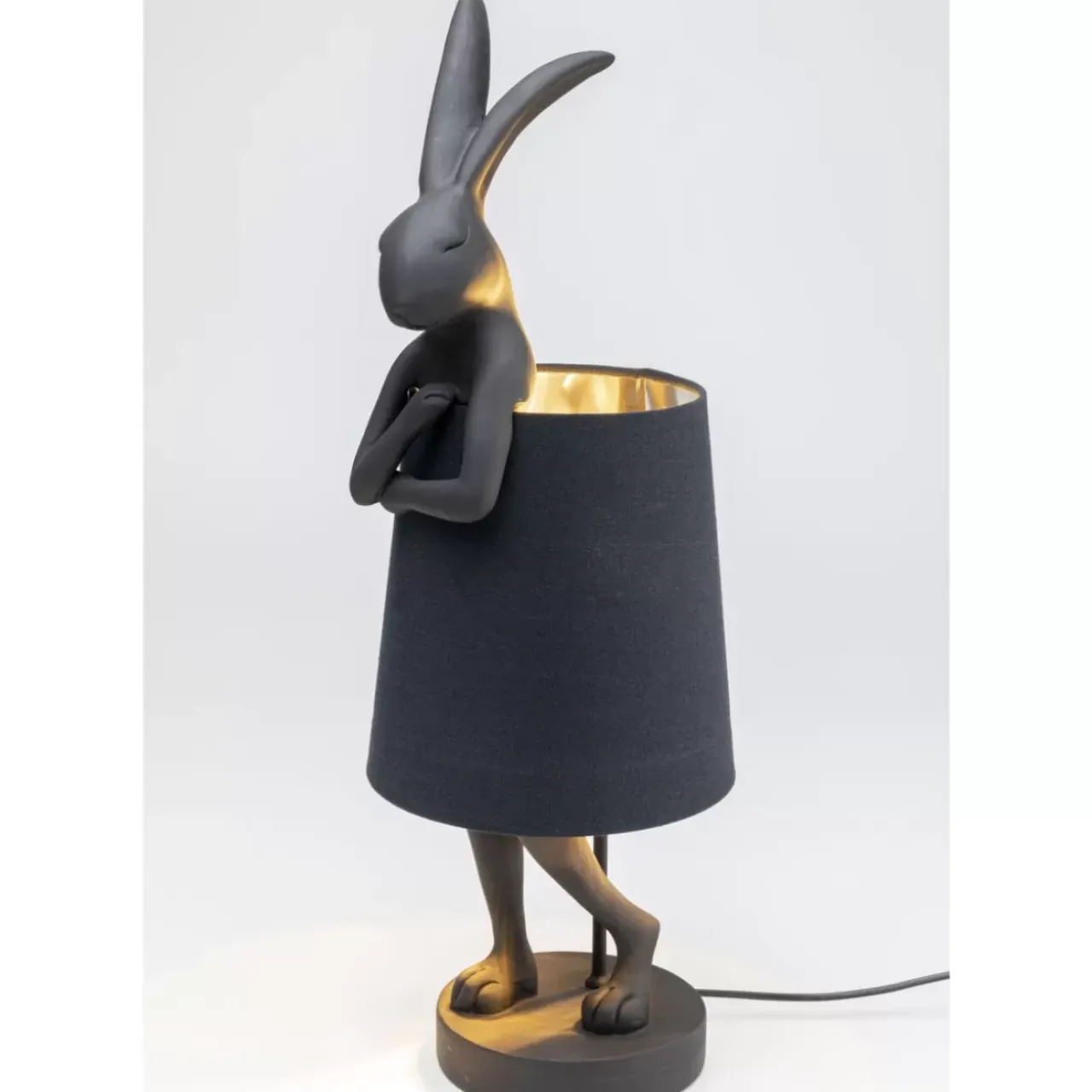 Tischleuchten|KARE Design Tischleuchte Animal Rabbit Matt Schwarz 68Cm