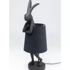 Tischleuchten|KARE Design Tischleuchte Animal Rabbit Matt Schwarz 68Cm