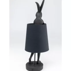 Tischleuchten|KARE Design Tischleuchte Animal Rabbit Matt Schwarz 68Cm