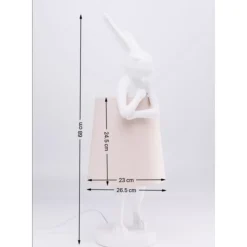 Tischleuchten|KARE Design Tischleuchte Animal Rabbit Weis 68Cm
