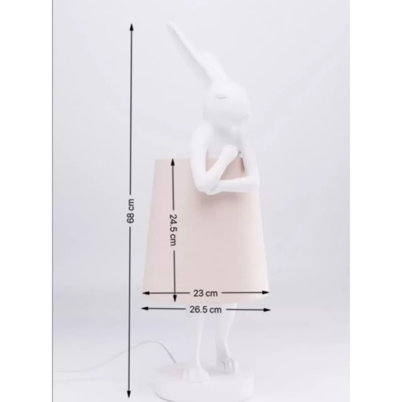 Tischleuchten|KARE Design Tischleuchte Animal Rabbit Weis 68Cm