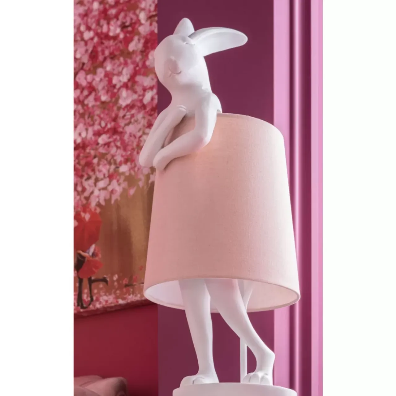 Tischleuchten|KARE Design Tischleuchte Animal Rabbit Weis 68Cm