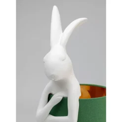 Tischleuchten|KARE Design Tischleuchte Animal Rabbit Weis/Grun 68Cm