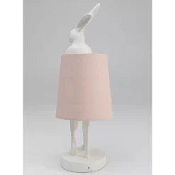 Tischleuchten|KARE Design Tischleuchte Animal Rabbit Weis/Rosa 50Cm
