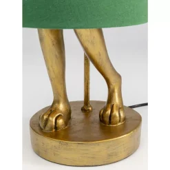 Tischleuchten|KARE Design Tischleuchte Animal Rabbit Gold/Grun 68Cm