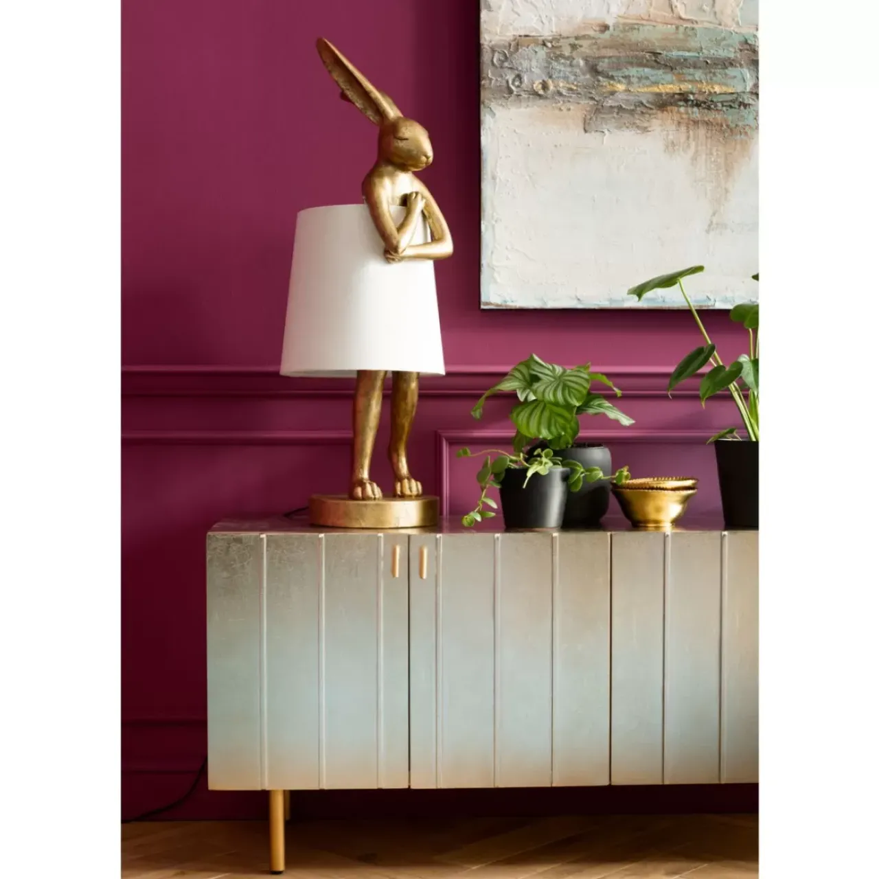 Tischleuchten|KARE Design Tischleuchte Animal Rabbit Gold 88