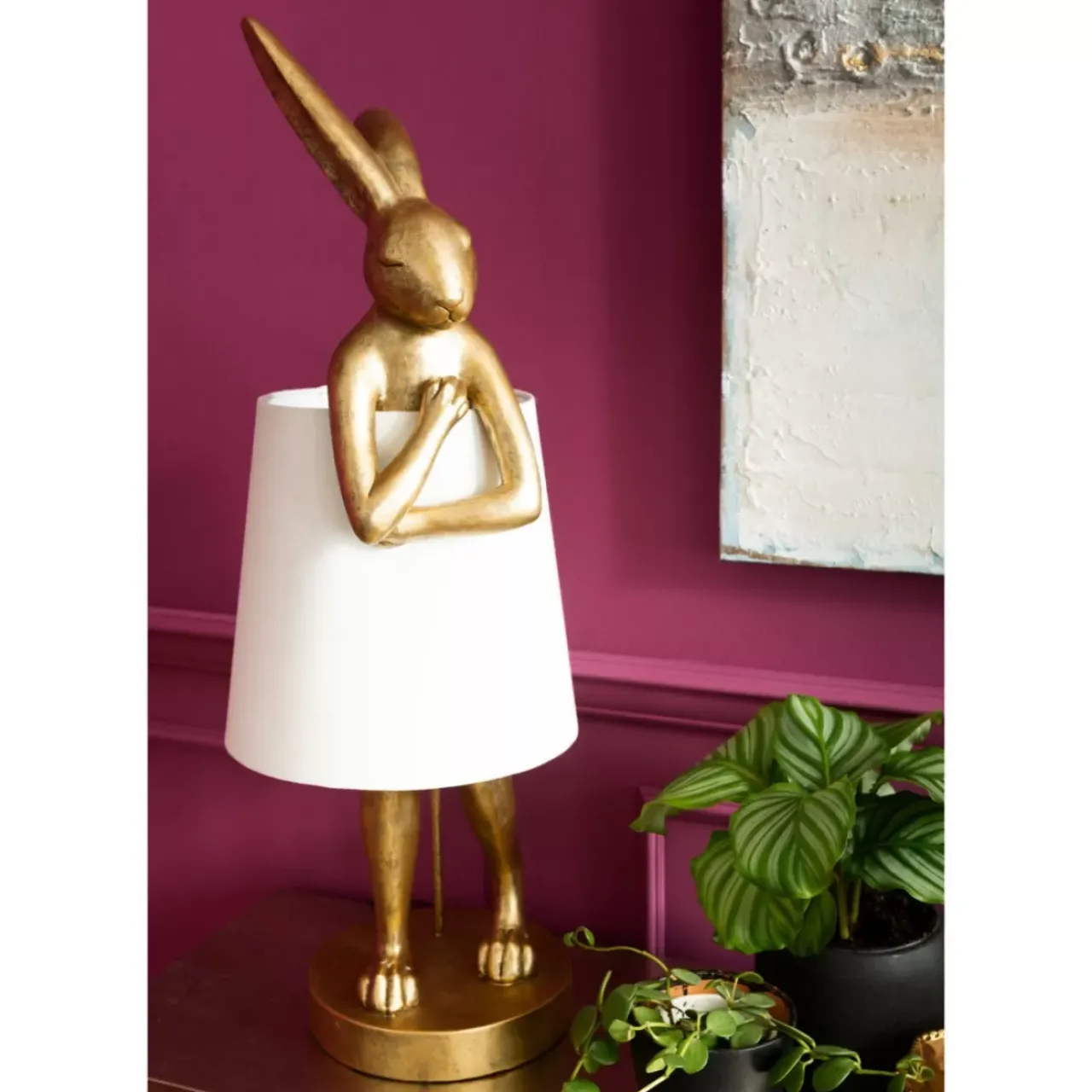 Tischleuchten|KARE Design Tischleuchte Animal Rabbit Gold 88